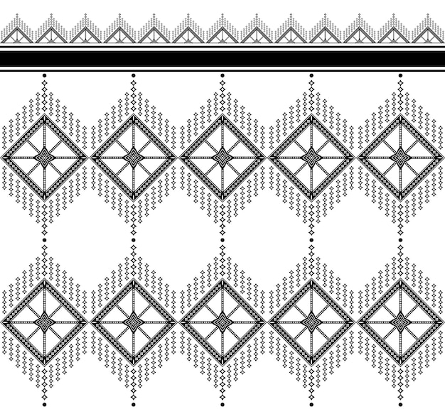 Beautiful black and white geometric pattern. Luxurious. White background and abstract.