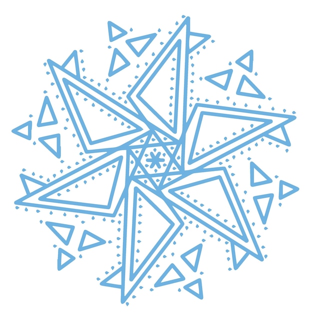 Beautiful Blue Snowflakes Frozen Silhouettes of Crystal Snowflakes Christmas Winter Decor