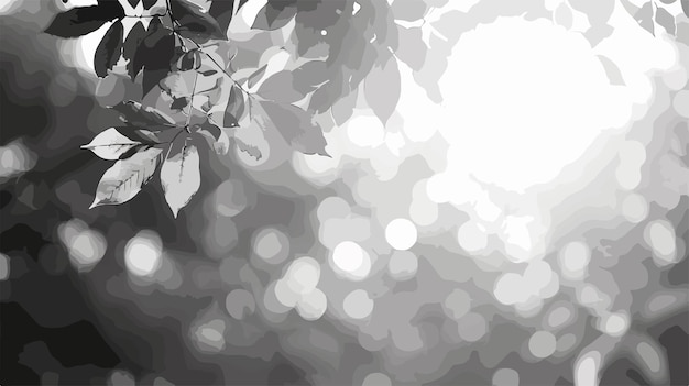 Vector beautiful blurry black and white nature background