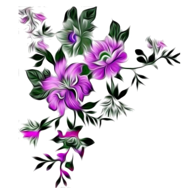 Beautiful bunch floral set vector illustration