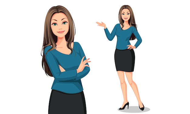 Beautiful business woman illustration