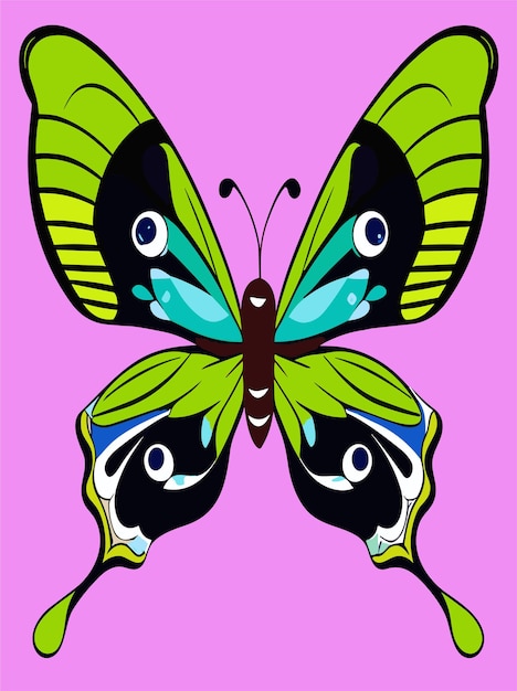 Beautiful Butterfly 2D Vector Design