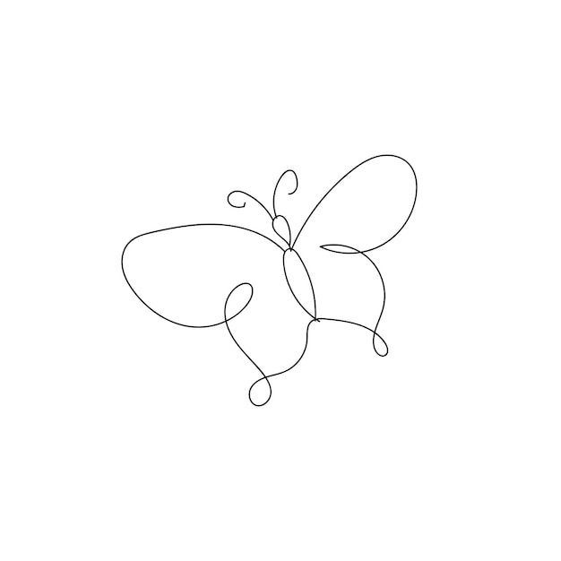 Beautiful butterfly outline illustration