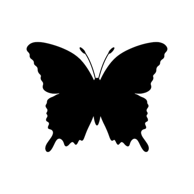 Beautiful butterfly silhouette