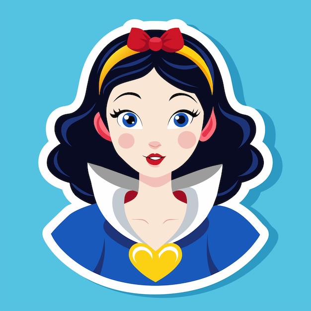 beautiful cartoon girl sticker