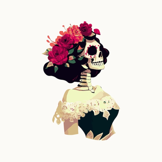 Beautiful catrina from day of the dead