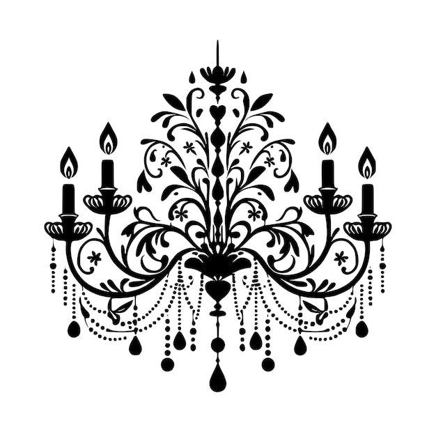 Beautiful chandelier vector graphic illustration