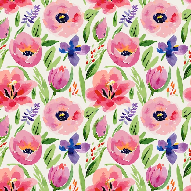 Vector beautiful colored floral seamless pattern flower vector textile fabric silk peach tone background