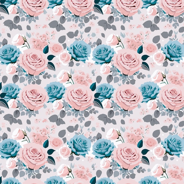 Beautiful Colored Floral seamless Pattern Flower Vector Textile Fabric Silk Peach Tone Background