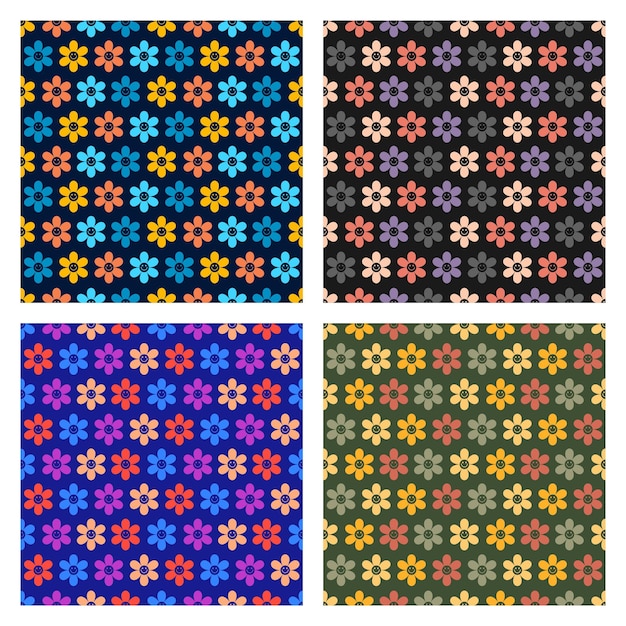 Beautiful colorful flower seamless pattern vector background