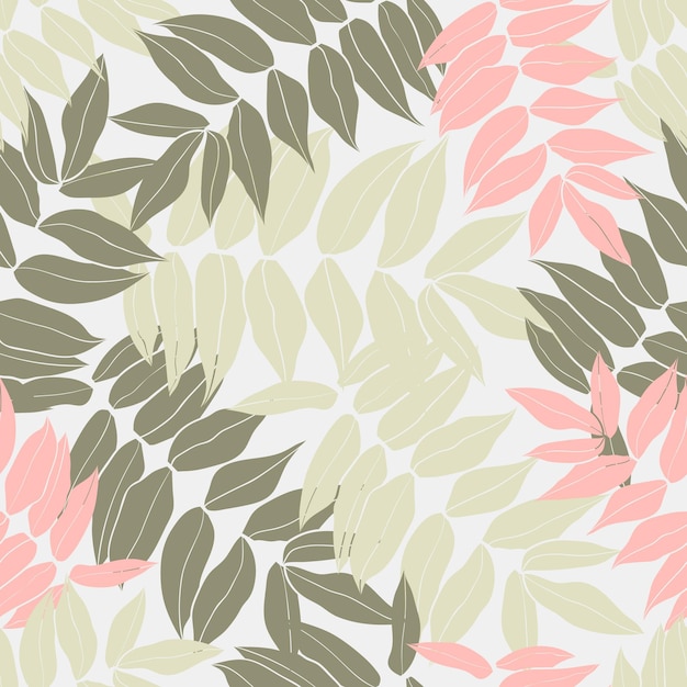 Beautiful colorful leaves pattern design. Good for prints, wrapping, textile, and fabric.