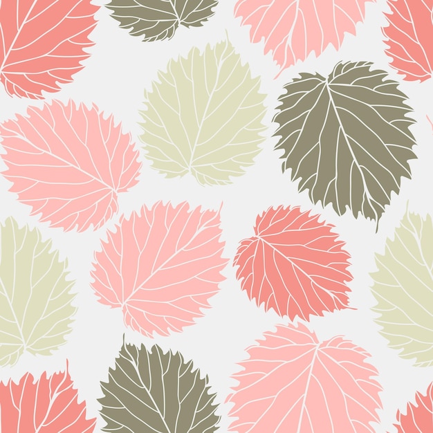 Beautiful colorful leaves pattern design. Good for prints, wrapping, textile, and fabric.