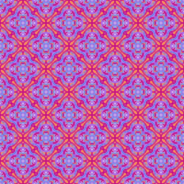 Beautiful colorful violet and pink line floral abstract seamless mandala pattern background