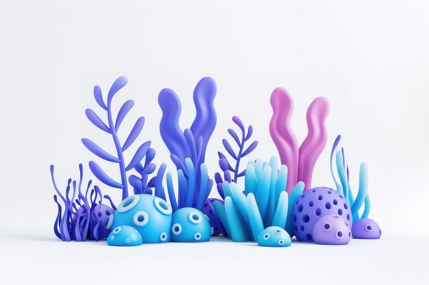 Vector beautiful coral underwater world