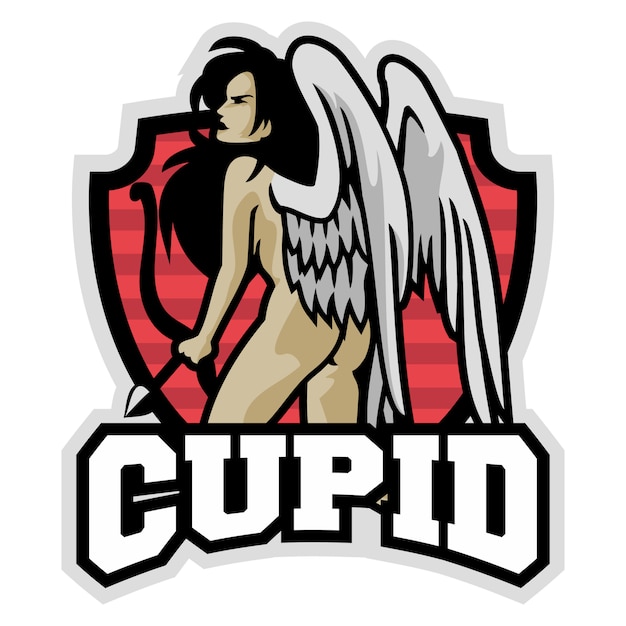 beautiful cupid girl mascot