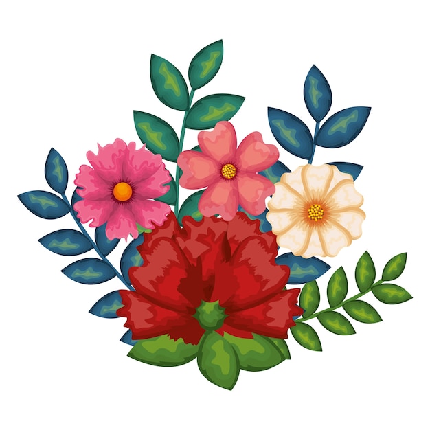 Beautiful decoration floral icon