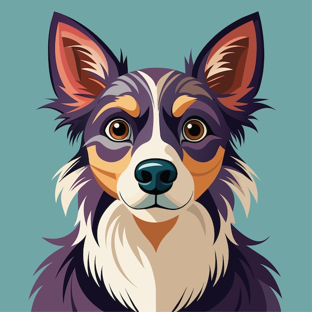 beautiful dog vector