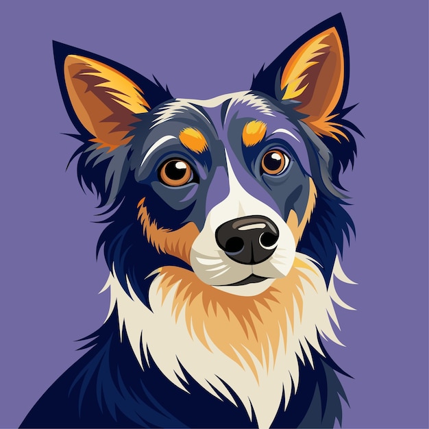 beautiful dog vector