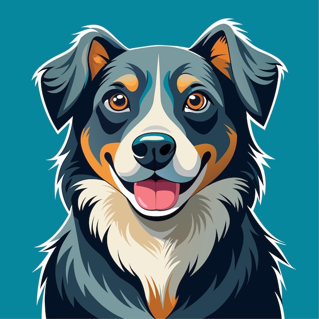 beautiful dog vector