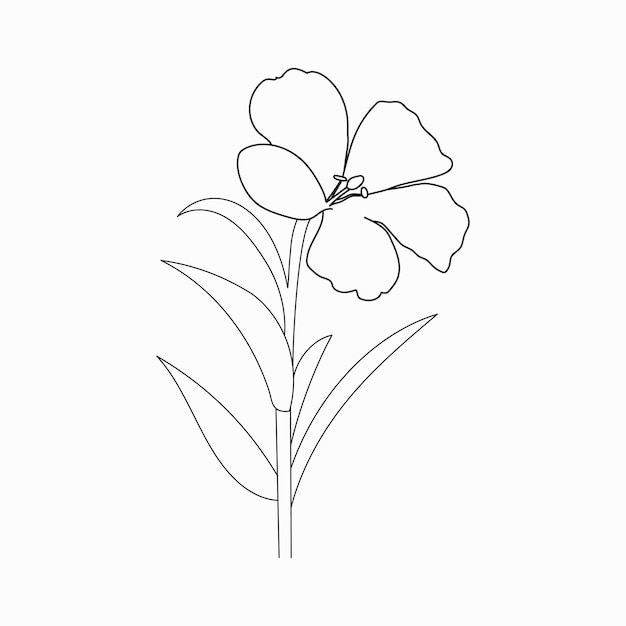 Beautiful Easy Flowers Coloring book For Preschool Children Cute Educational Flowers Coloring Page