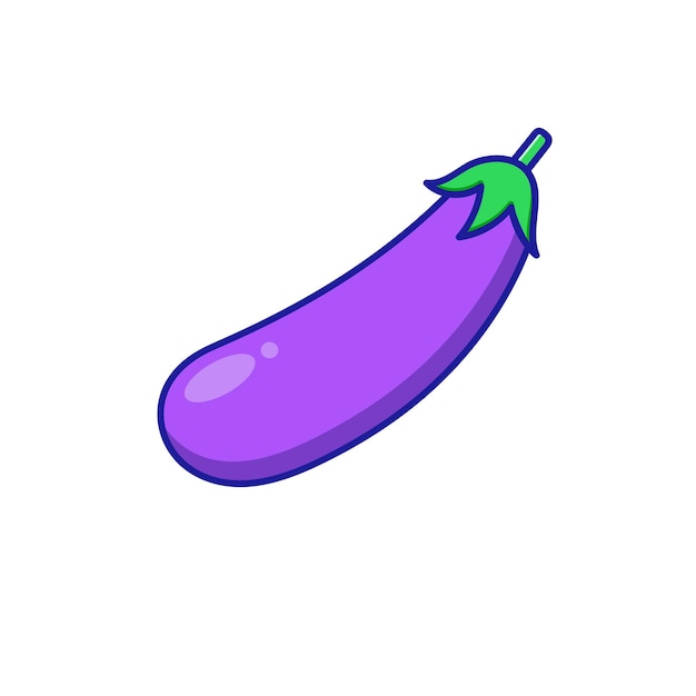 Beautiful eggplant vegetable cartoon illustration