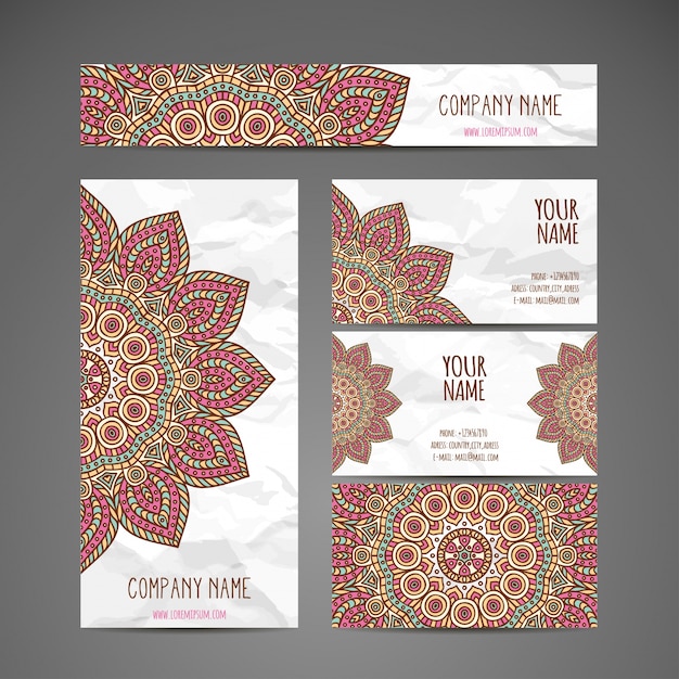 Beautiful ethnic stationery set