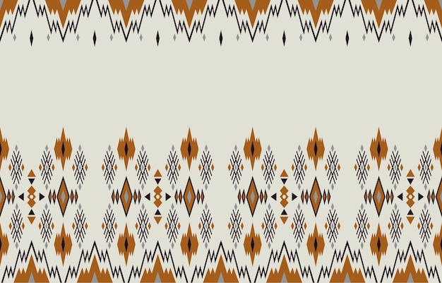 Vector beautiful ethnic thai abstract ikat art. seamless pattern in tribal