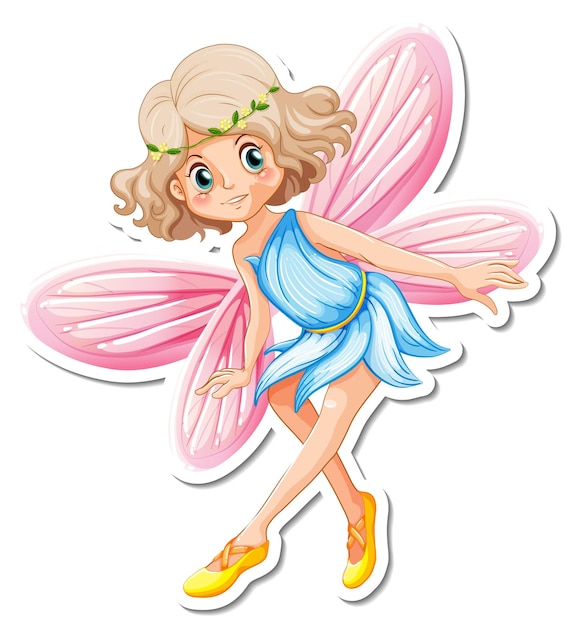 Beautiful fairy cartoon character sticker