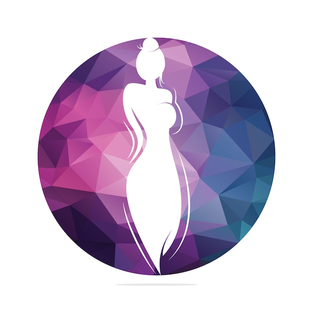 Beautiful fashion woman Logo designs template Natural Beauty Yoga and Massage Logo