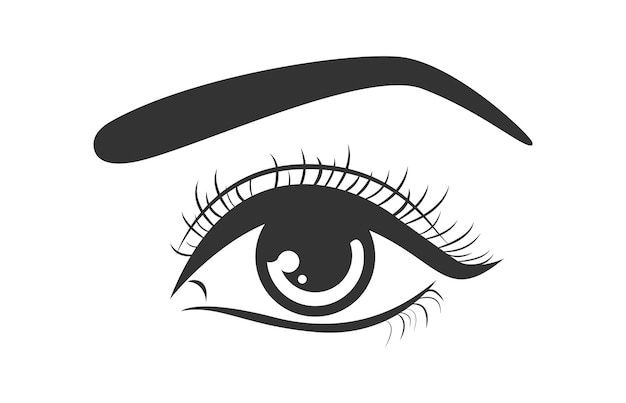 Beautiful Female Eye Isolated Fashion Vector Illustration