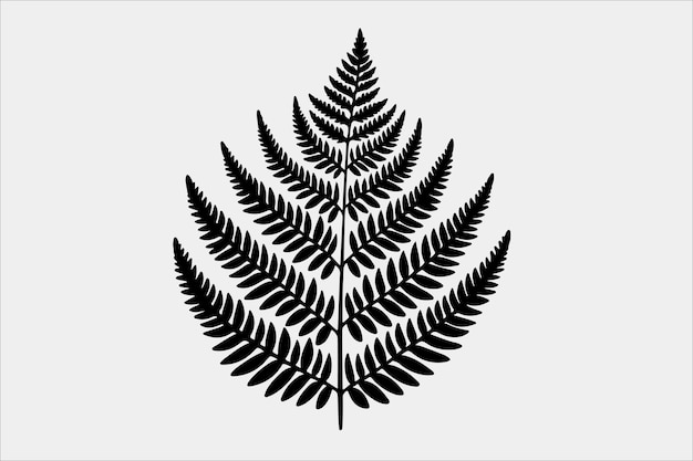 A beautiful Fern Leaf Plant Life Silhouette design