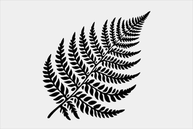 A beautiful Fern Leaf Plant Life Silhouette design