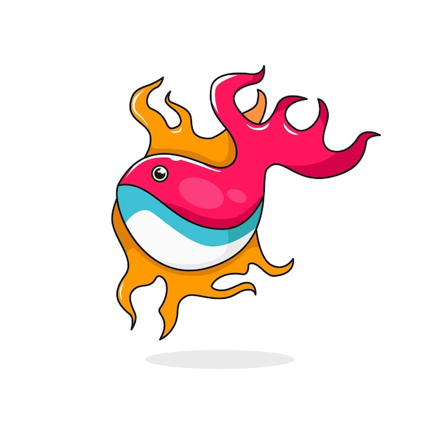 beautiful fish vector illustration. colorful. for logo, mascot and emblem