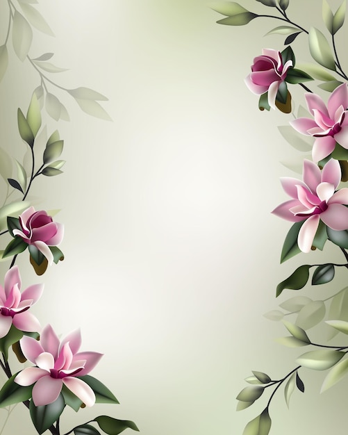 beautiful flora framing with copy space