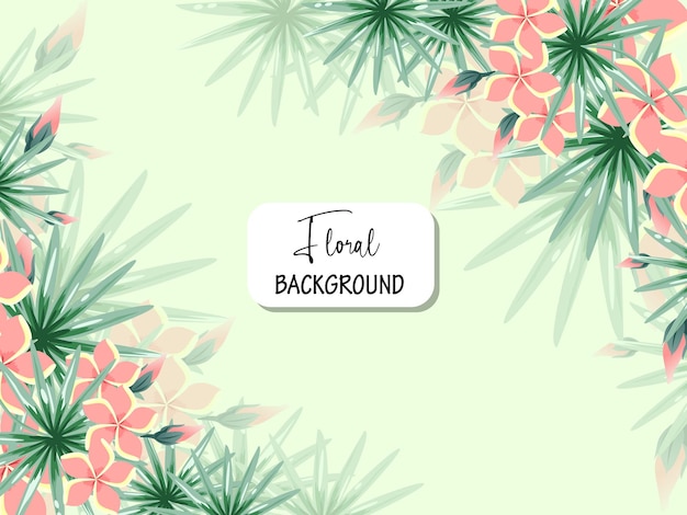 Beautiful floral background and template