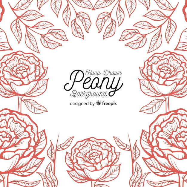 Beautiful floral background with peony concept