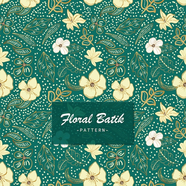 Beautiful floral batik seamless pattern