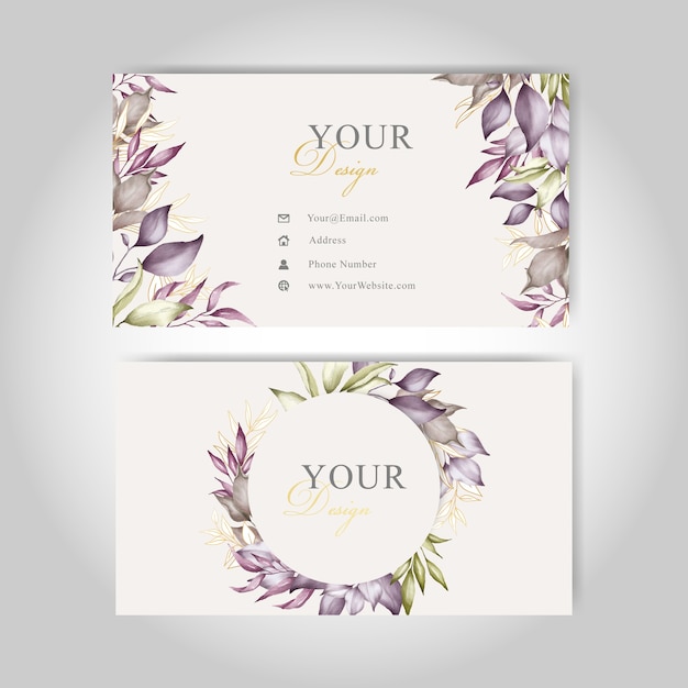 beautiful Floral business card template card