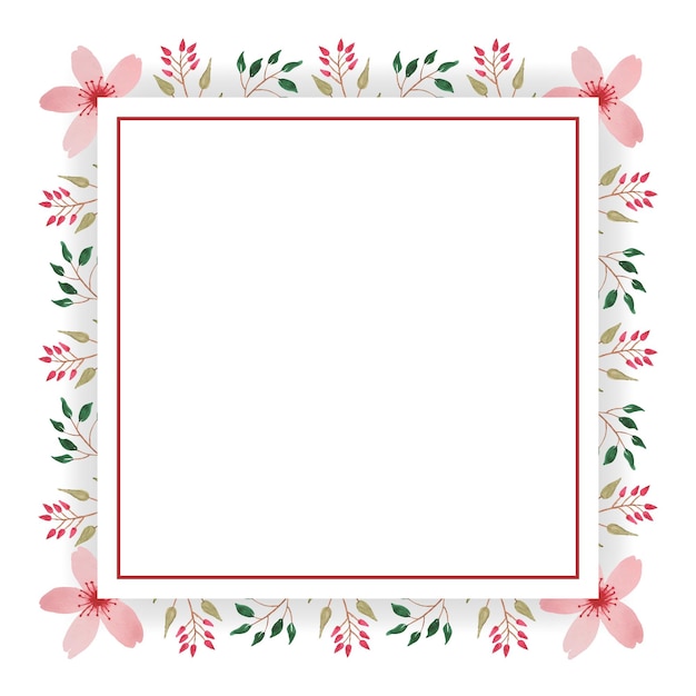 Beautiful floral card with frame. Can be used for invitations, greetings, and designs that require a background template