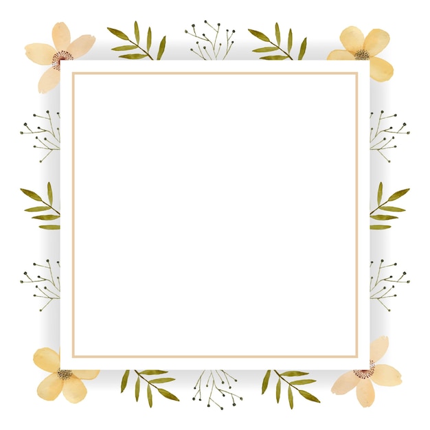 Beautiful floral card with frame