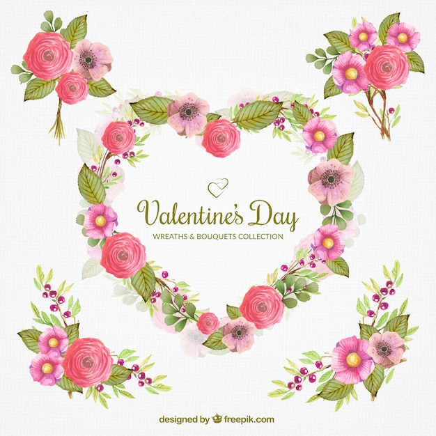 Beautiful floral decoration for valentine's day