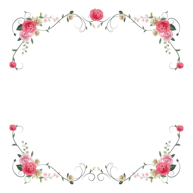 Beautiful floral frame