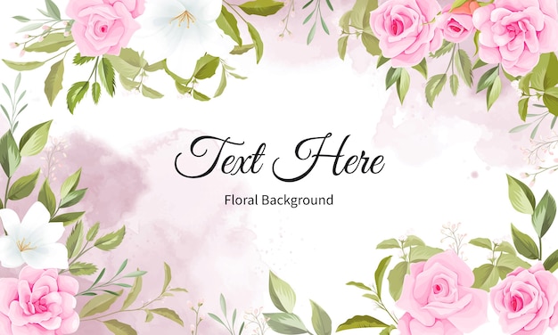 Beautiful floral hand drawing background  