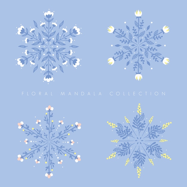 Beautiful floral mandala collection