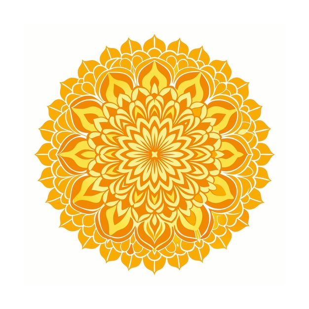 Beautiful Floral Mandala Design Vector Illustration