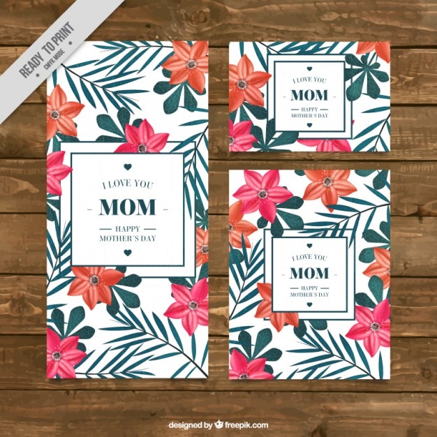 Vector beautiful floral mother's day banners