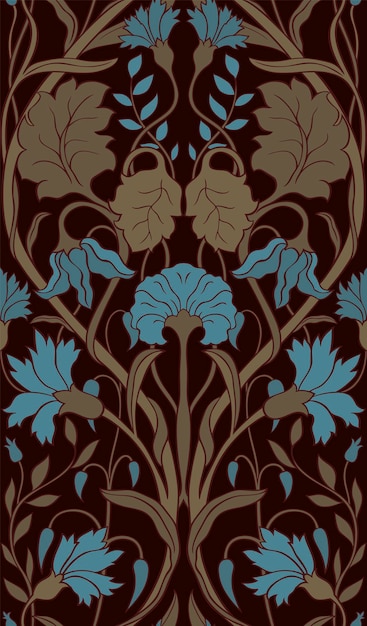 Beautiful floral pattern Stylized template for wallpaper textile linen