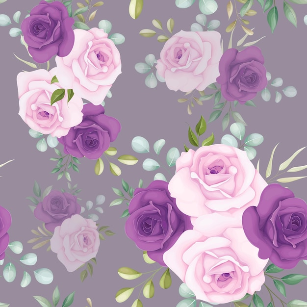 Beautiful floral seamless pattern with beautiful flowers