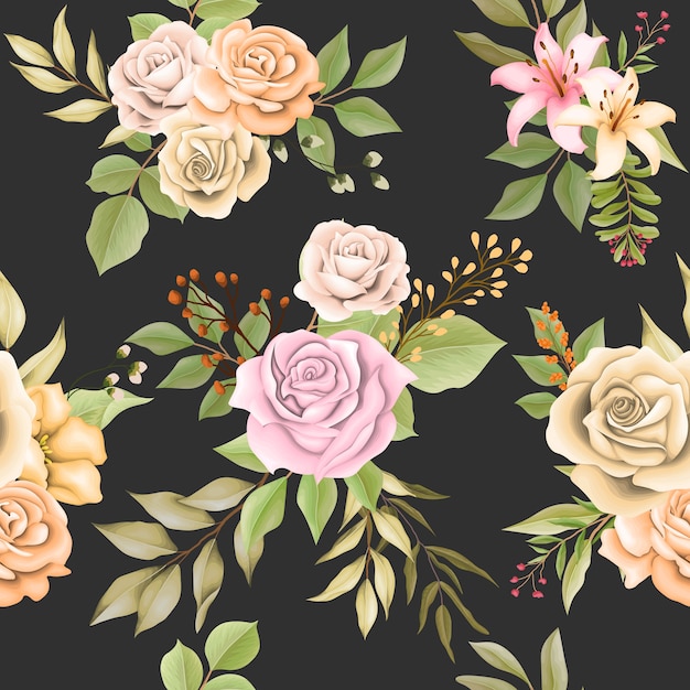 beautiful floral seamless pattern