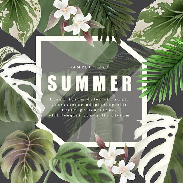 Beautiful floral summer background